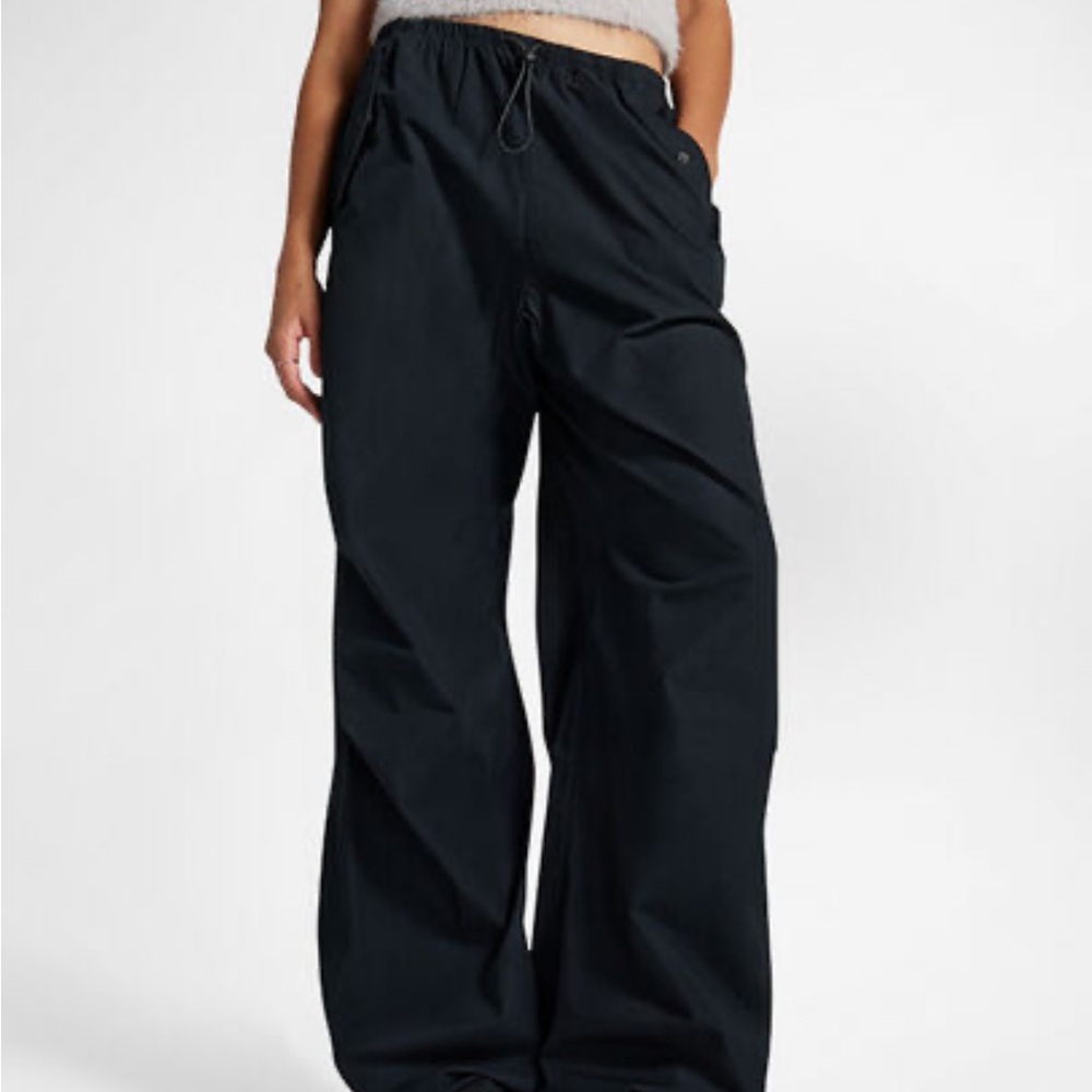 Converse Black cotton parachute pants